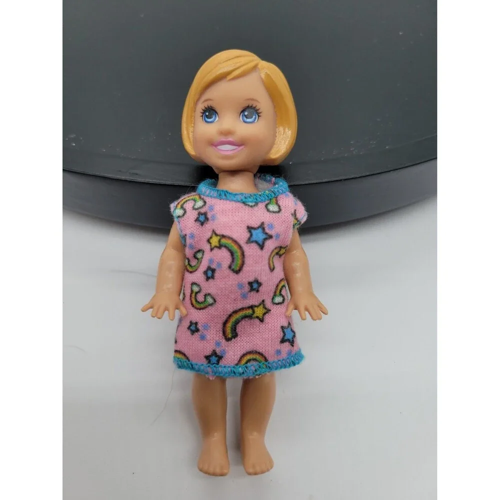 Mattel Barbie Toddler Doll Kelly Chelsea Baby Sister Dress Blonde Hair Blue Eyes